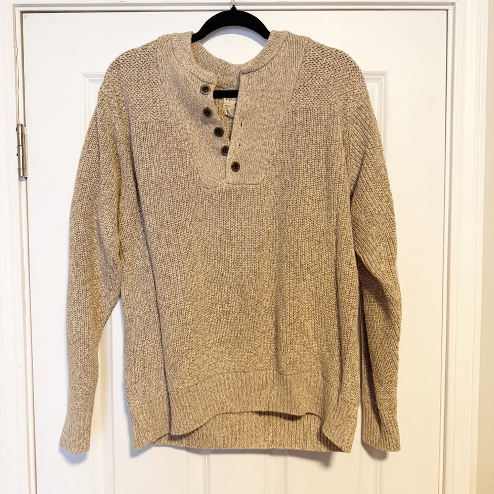 Red Head knitted grandpa style pullover sweater